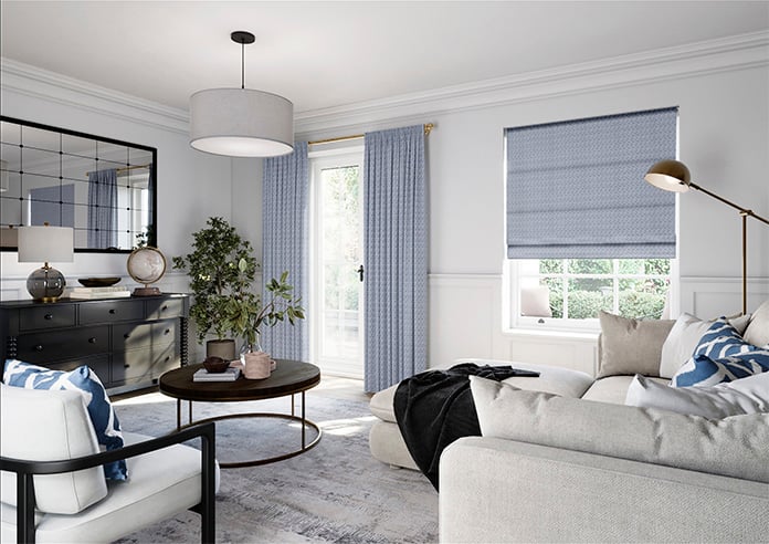 Aztec, Indigo - Roman Blind - Image 7